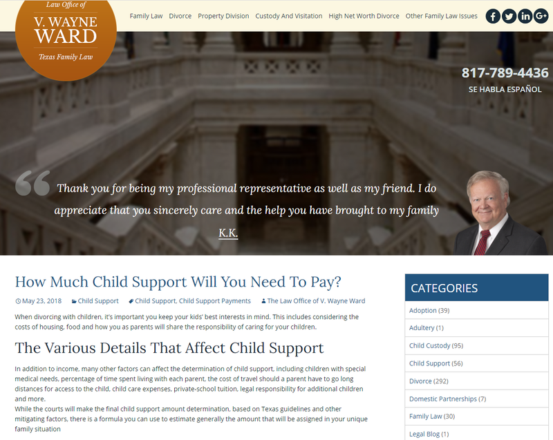 Website blog post